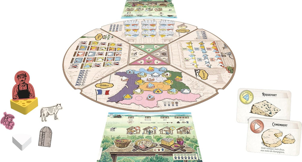 Asmodee - Cheese - Road to Infamy - Gioco da tavolo strategico - Posizionamento lavoratori - Master Cheese - Età 14+ - Da 1 a 4 giocatori - 40 Minuti - Versione francese