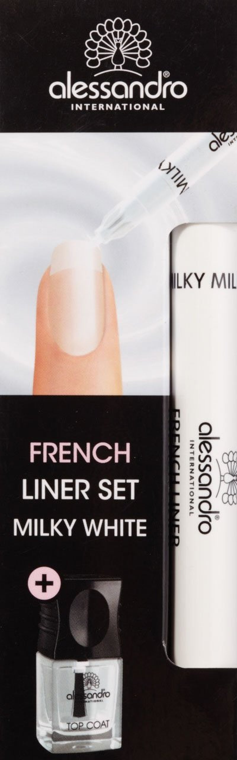Eyeliner effetto francese Alessandro Effect bianco latte 1 confezione (1 x 5 ml + 3,2 ml)