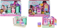 Casa de păpuși Gabby și camera Deluxe a casei de păpuși Gabby, Vise dulci, dormitor cu pisică pufoasă Pisica-pernă și 3 accesorii, 3 piese de mobilier și 2 cutii surpriză, potrivită pentru copii cu vârsta de 3 ani și peste