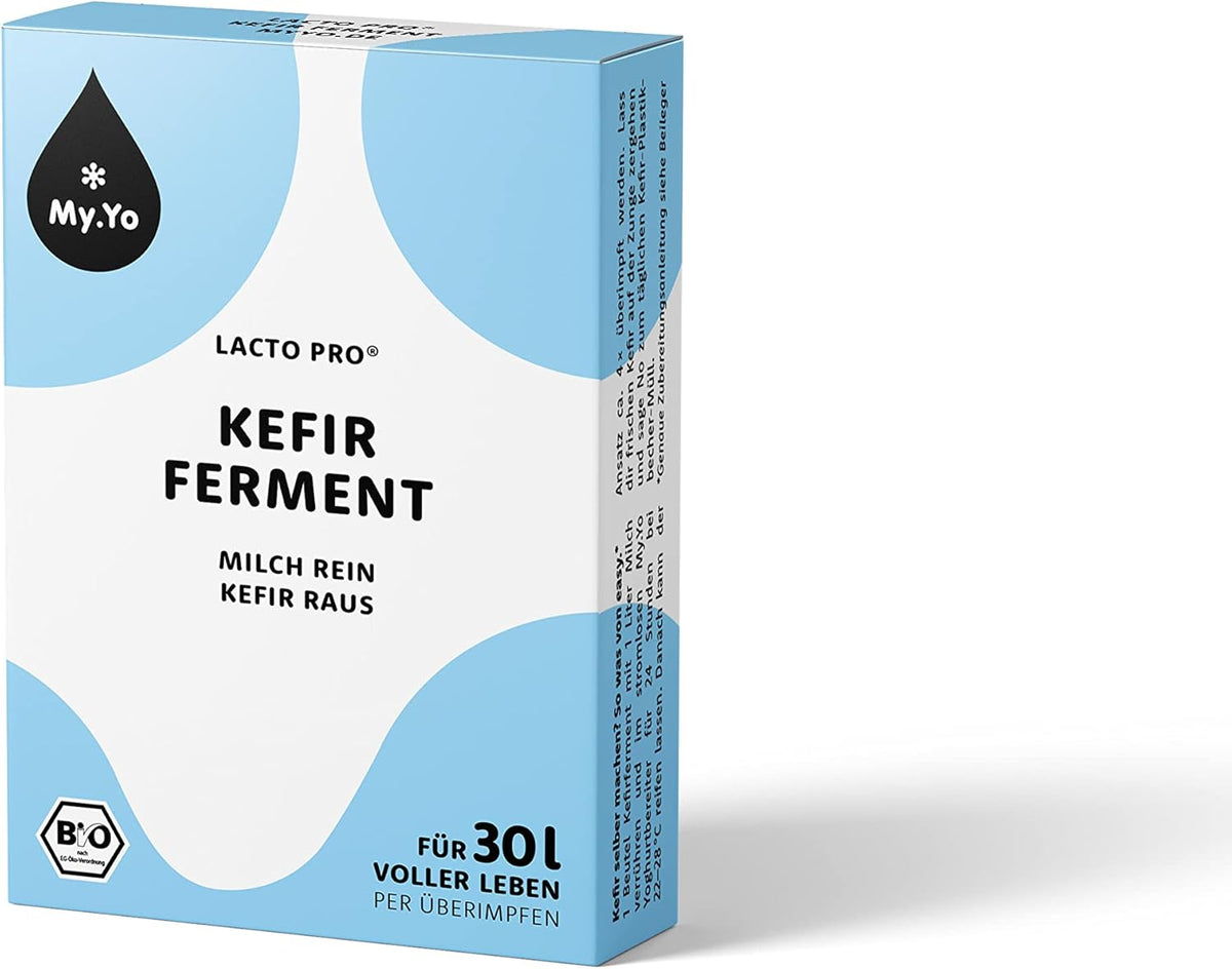 Bio Kefirferment Lacto Pro – 6x5 g – Starterkulturen für 30 L fai da te Kefir – ohne Pilz – DE-ÖKO-013 certificato