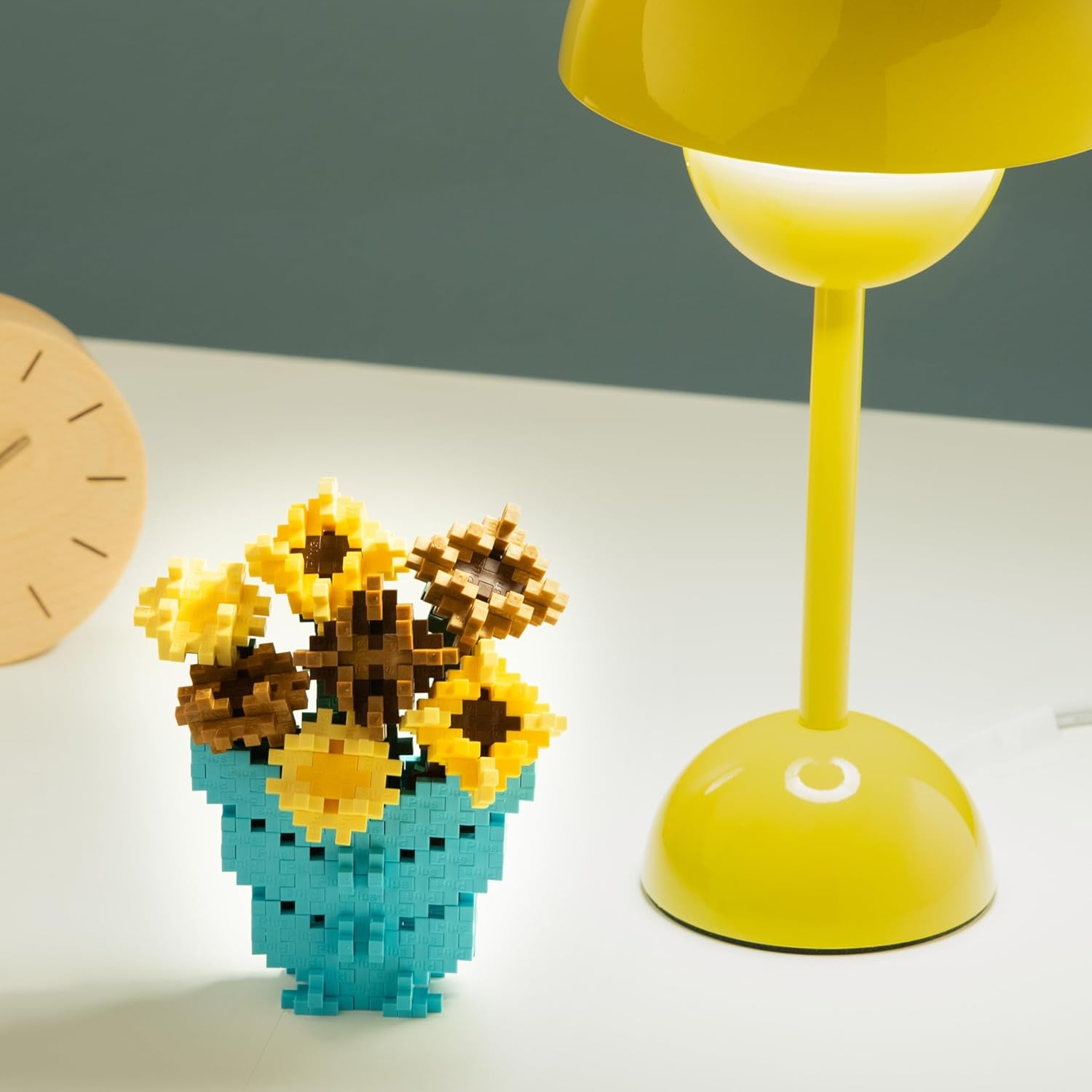 Plus-Plus 5163 Geniales Konstruktionsspielzeug, Sonnenblumen von Vincent Van Gogh, Inspired-Edition, Kreativ-Bausteine ​​​​Tube, 350 Teile, Girasoli