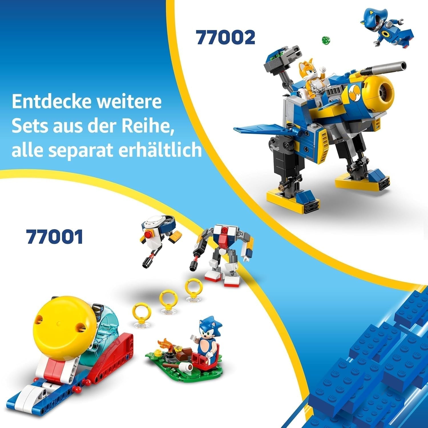 LEGO Sonic il riccio Super Shadow vs. Biolizard, giocattolo per giocatori, regalo per ragazzi e ragazze, set da gioco da collezione per bambini e appassionati di videogiochi, con personaggi 77003 Set da costruzione Besuche den LEGO-Store