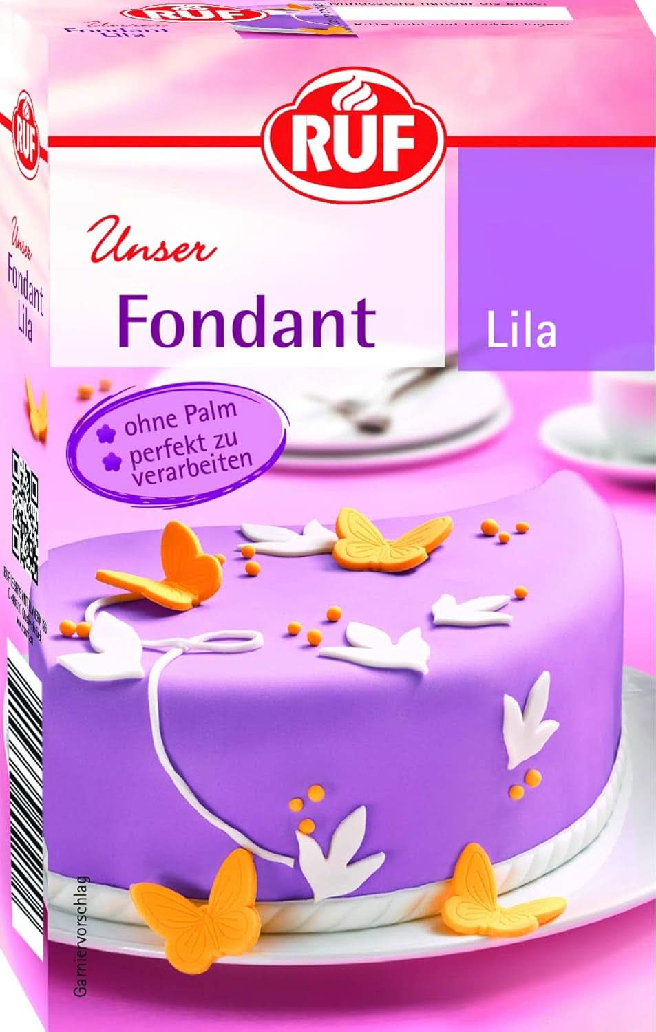 RUF Fondant, potrivit pentru modelarea figurilor, florilor și literelor, 250 grame Glazuri si Decor Naty Shop Lila 250 grame