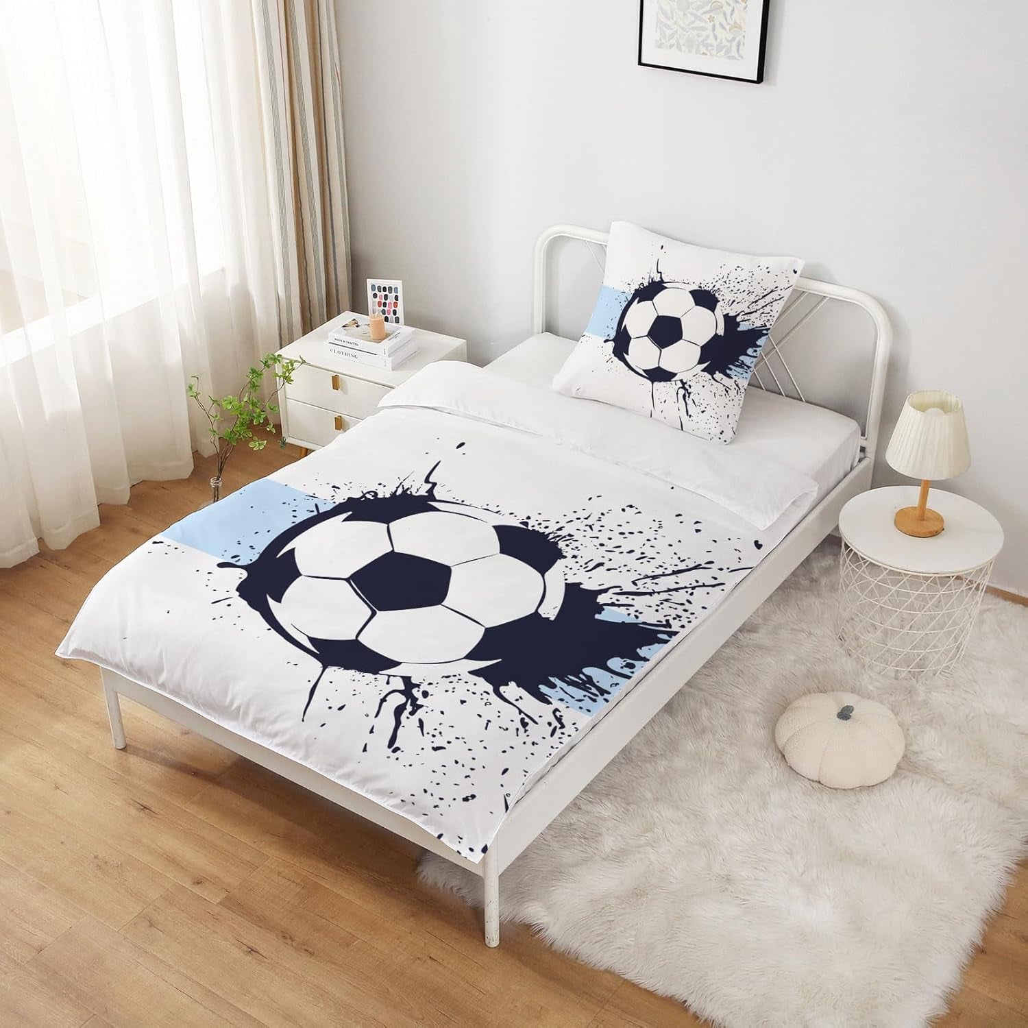 Biancheria letto per ragazzi, calcio, microfibra poliestere Biancheria letto - bambini Naty Shop