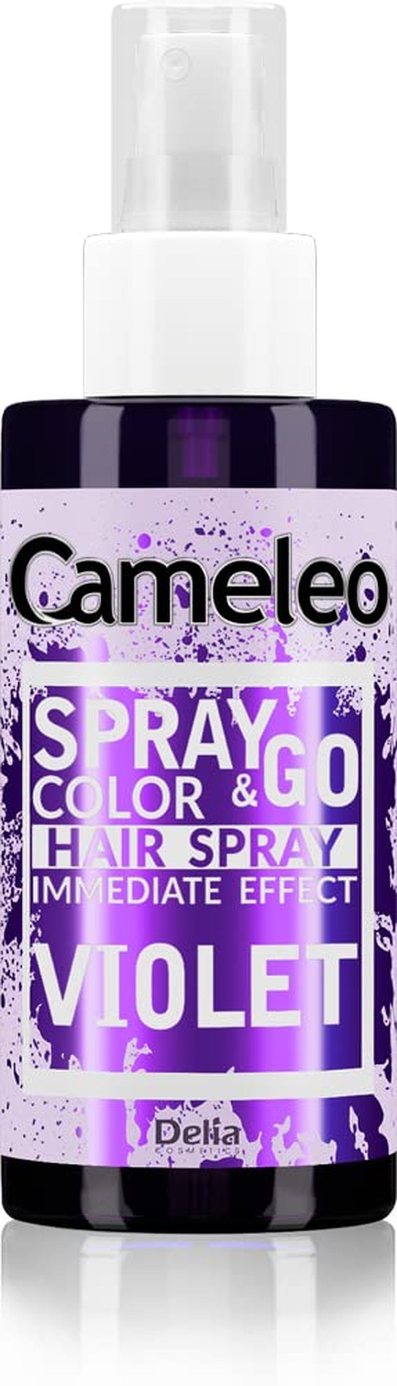 Cameleo - Spray & Go - spray colorant pentru păr - violet - pentru păr blond, blond platinat și gri - pur și simplu pulverizați și terminați - semi-permanent - rezultat instant - spray colorant pentru păr carnival - 150 ml Vopsea pentru par Naty Shop Violet 150 Ml (1 pachet)