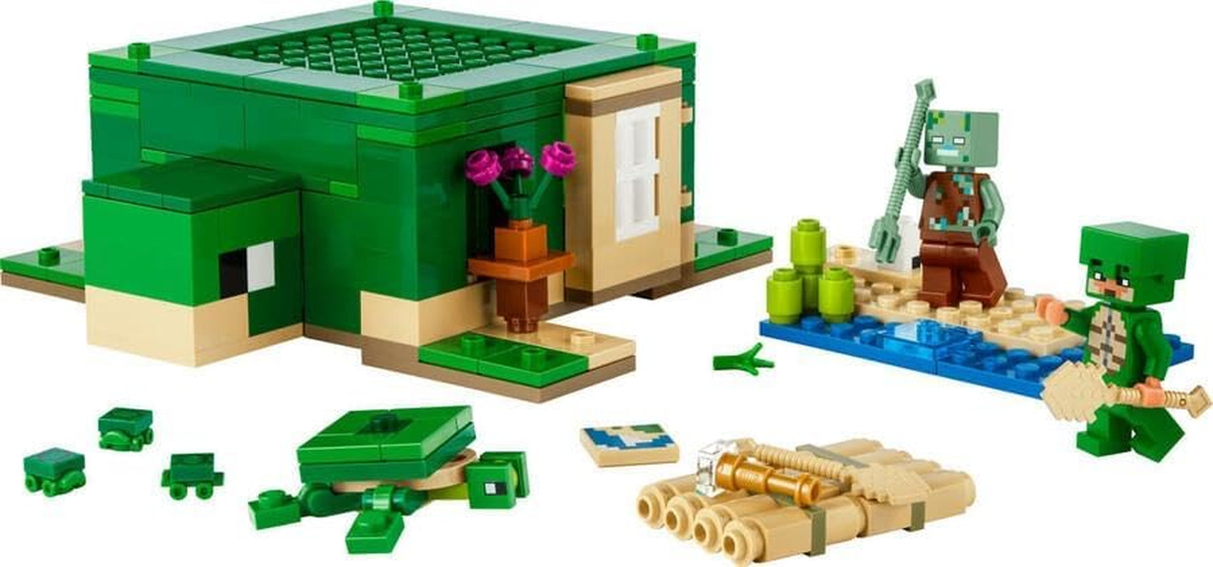 LEGO Minecraft The Turtle Beach House Casa dei giocattoli con accessori per ragazze e ragazzi a partire da 8 anni, set con animali e personaggi del videogioco, regalo per i giocatori 21254 Set da costruzione Besuche den LEGO-Store
