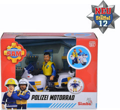 Simba 109251092 - Motocicletta della polizia Sam il pompiere, Con il personaggio di Malcolm, Con accessori, Stagione 12, Da 3 anni Action figures Naty Shop