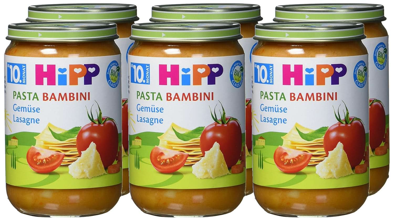 Hipp Pasta Bambini - Lasagne alle verdure, conf. da 6 (6 X 220 g) Mamma e Bambino Naty Shop
