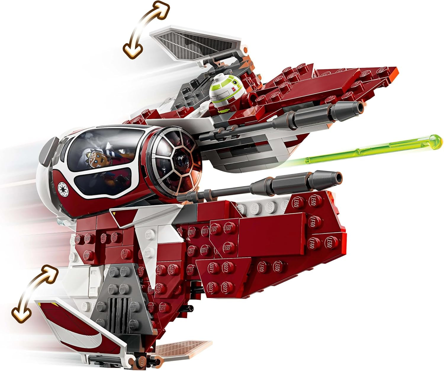 LEGO Star Wars 75401 Jedi Interceptor di Ahsoka, Starfighter per i fan di Clone Wars, minifigure di Ahsoka Tano e Anakin Skywalker con spade laser e R7-A7, per ragazzi e ragazze dagli 8 anni in su Set di costruzione Beuche den LEGO-Store