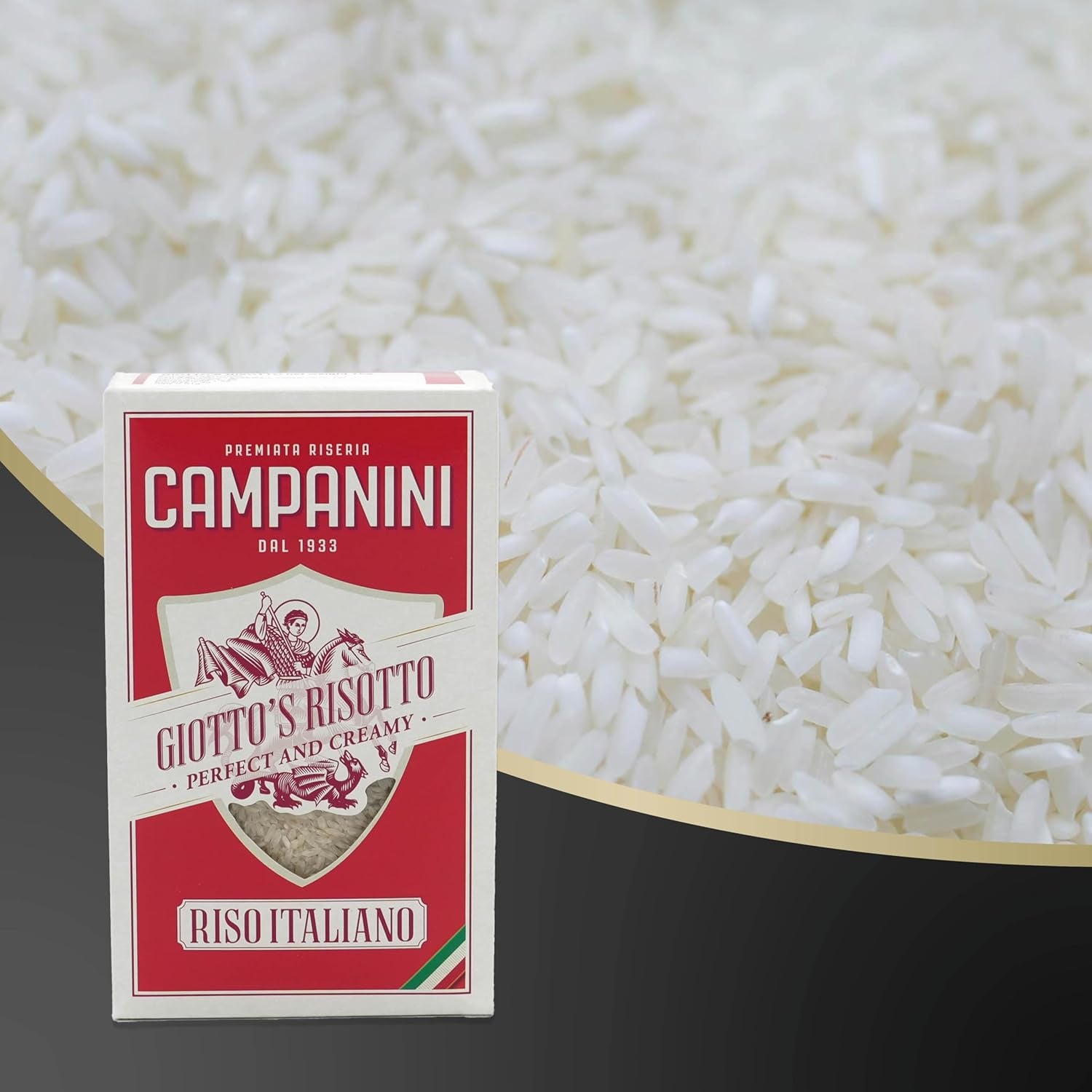 Riso originale per risotti | Riso Campanini per risotti | 1000g| dall'Italia | Risotti e zuppe