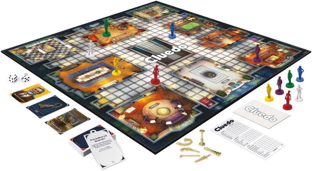 Hasbro Gaming Cluedo Gioco da Tavolo per Bambini dagli 8 Anni in su, Gioco Cluedo Riprogettato per 2-6 Giocatori, Gioco Detective e Puzzle, Gioco Misterioso Perfetto per