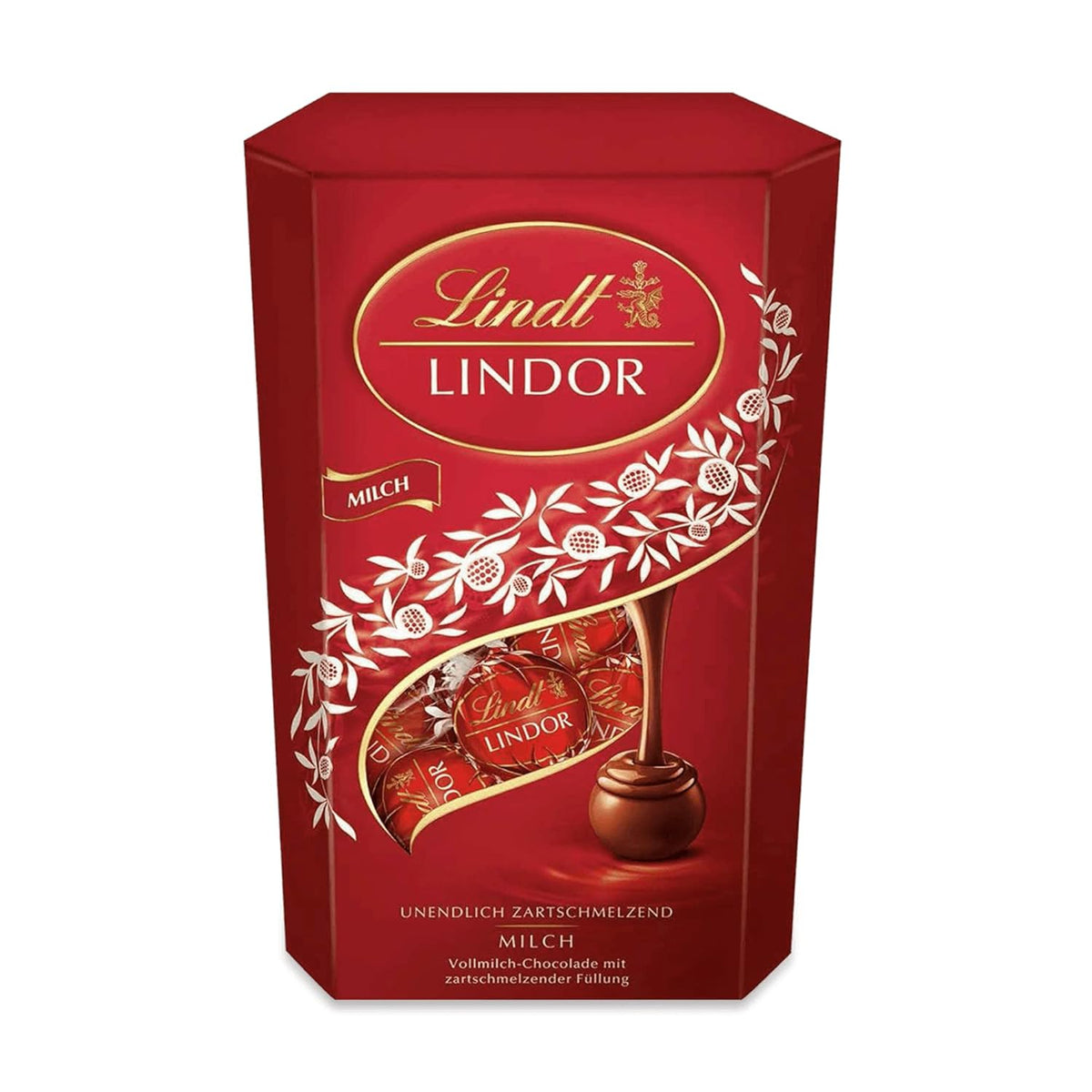 Cioccolata Lindt | Cono di cioccolato al latte LINDOR | 500 g| 38 palline di cioccolato al latte con ripieno che si scioglie in bocca | Regalo di cioccolato