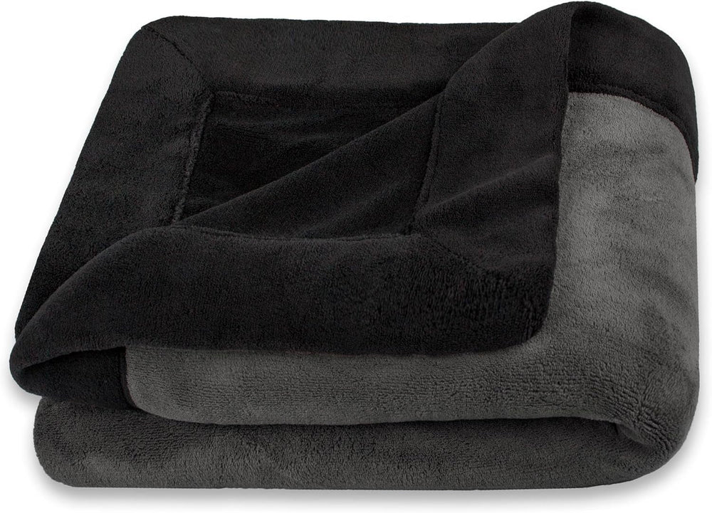 Soffice coperta Celinatex 150 X 200 Cm coperta per divano azzurra calda morbida coperta in microfibra Pile Oeko-Tex Montreal Letti e coperte Besuche den CelinaTex-Store Nero / grigio scuro 150 X 200 Cm