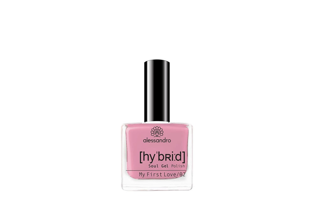 Smalto per unghie HYBRID alessandro Pink Melon - vibrante tonalità di rosa con fini particelle glitter - Unghie perfette in soli 3 passaggi, senza LED - dura fino a 10 giorni! 8 ml