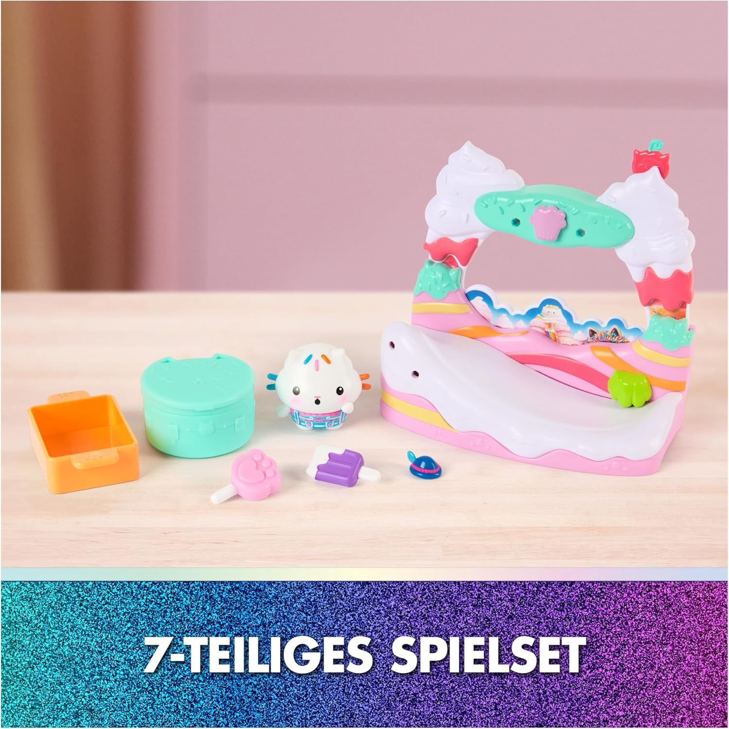 DREAMWORKS CASA DE PĂPUSI A LUI GABBY: FILMUL - „Balconul dulce al lui Kuchi”, set de joacă cu figurină și accesorii pentru casă de păpuși pentru copii cu vârsta de 3 ani și peste