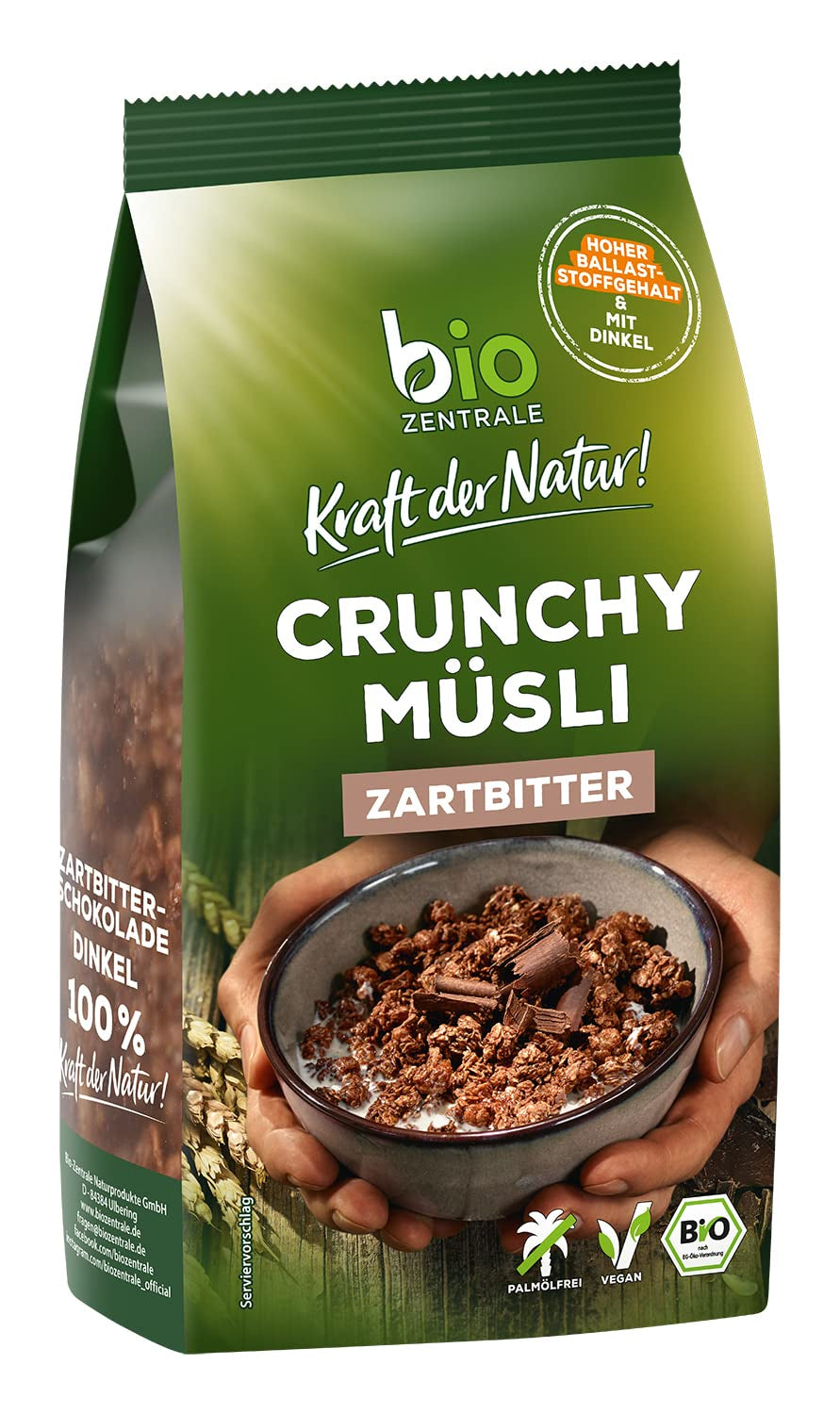 Muesli croccante ai frutti di bosco Biozentrale | 375 g di muesli biologico | Ideale per la colazione e per la tua tazza di muesli da asporto | Un'alternativa alle barrette di muesli