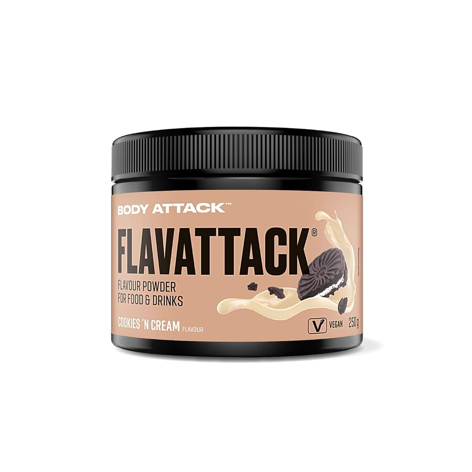 Body Attack Flavattack®, Double Choc Brownie, 250G / 83 porzioni Aromas Naty Shop 250 grammi Cookies N Cream