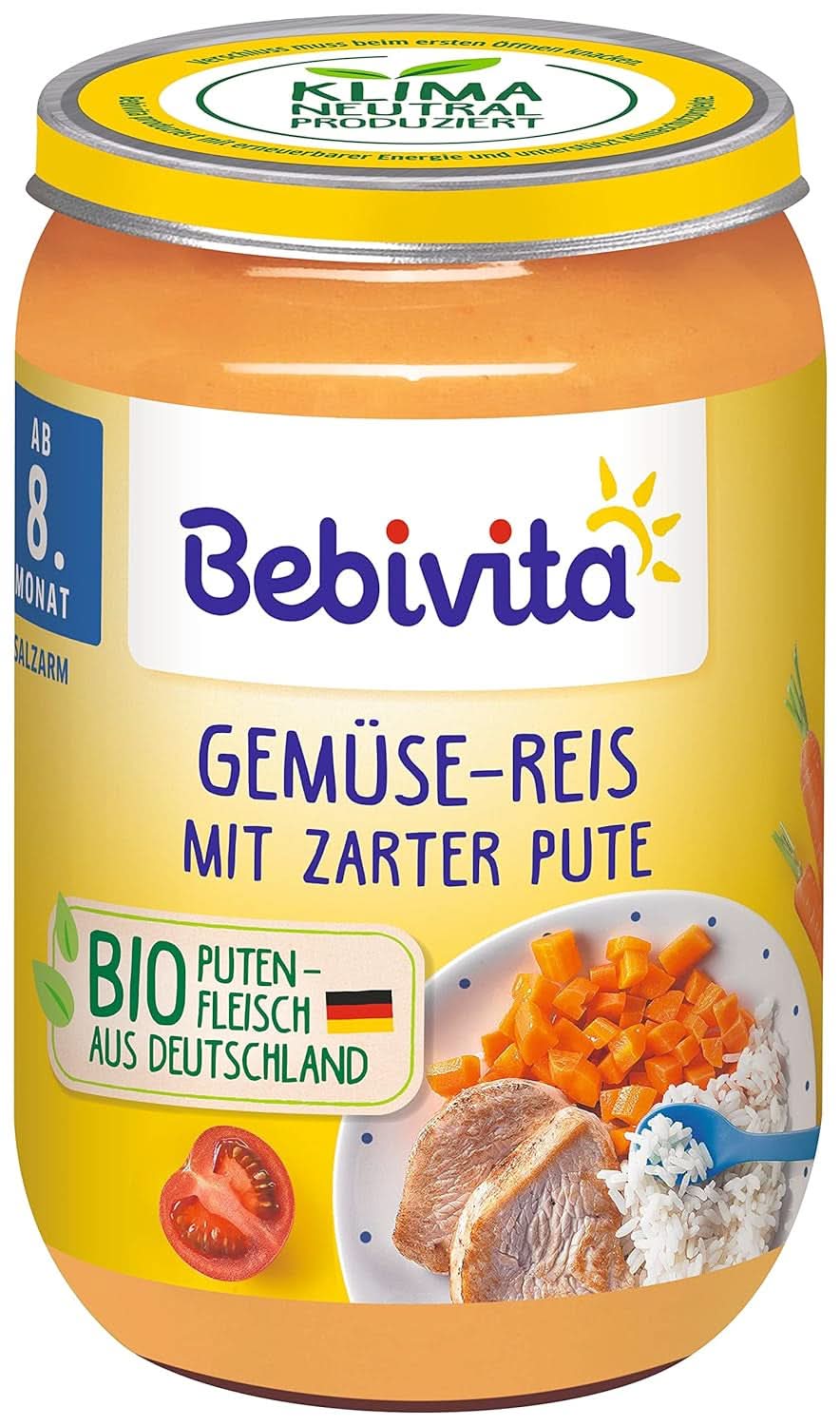 Menu Da 8 mesi Spaghetti alla Bolognese, conf. da 6 (6 X 220 grammi), medi Mamma e Bambino Naty Shop 220 grammi Riso alle verdure con tenero tacchino