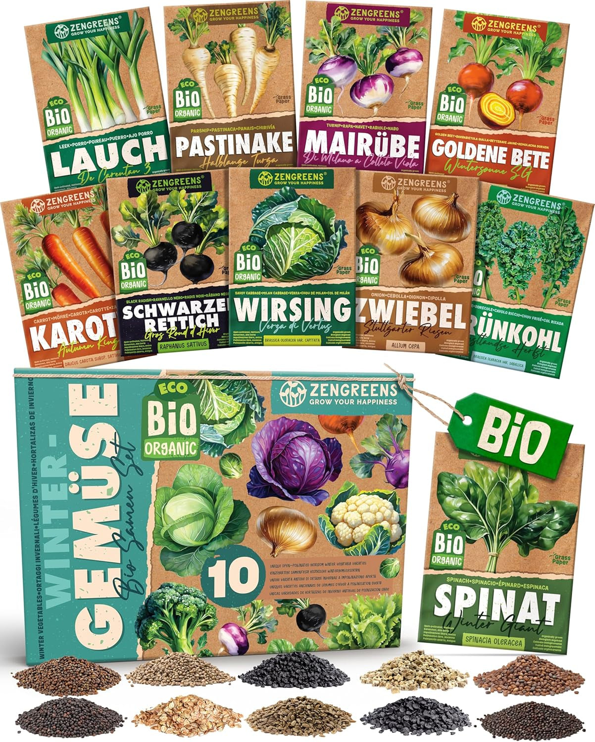 Semi di basilico biologico in set da 6 - 6 semi di basilico per una facile coltivazione in giardino, balcone o aiuola rialzata - Semi di piante - Piantine