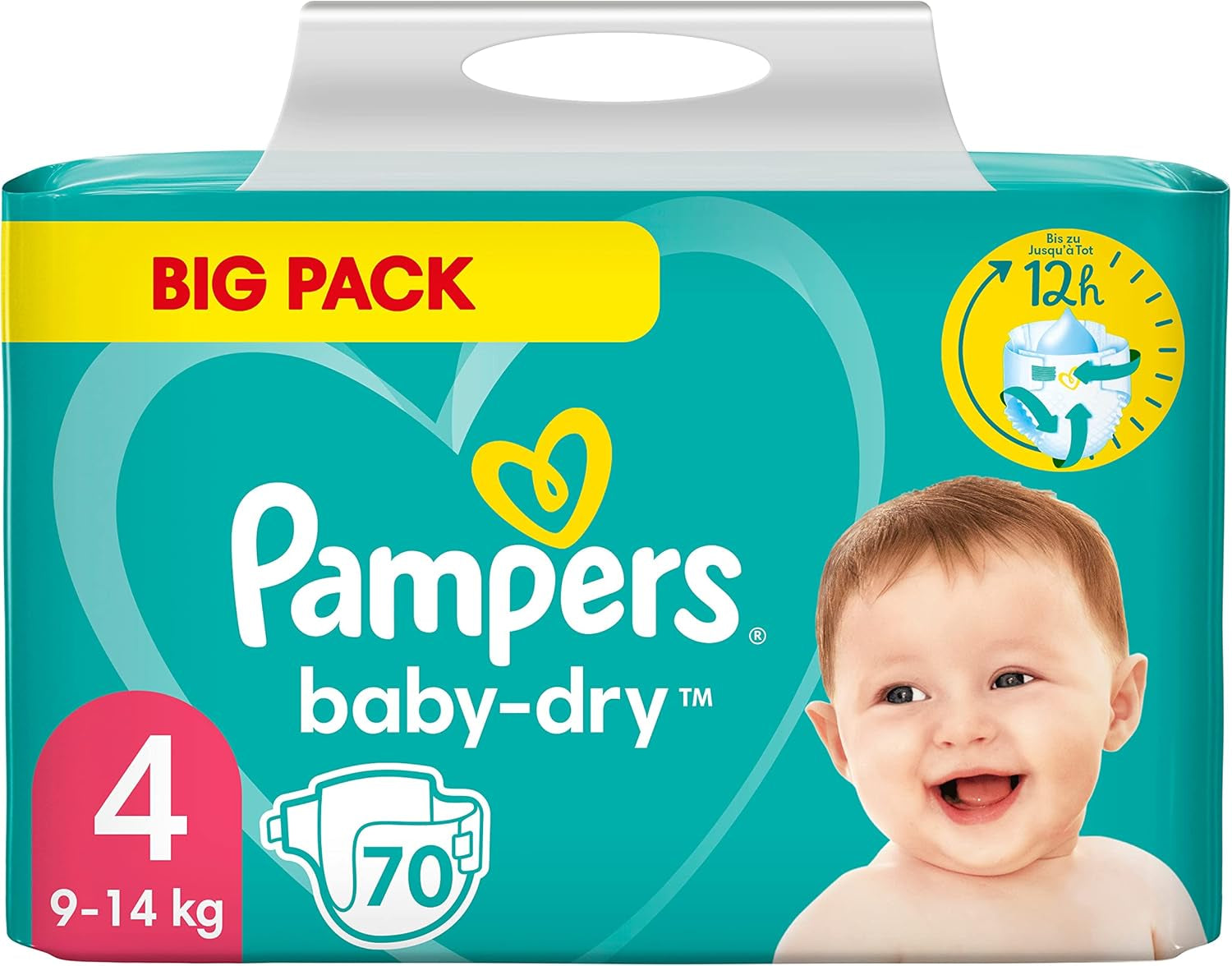 Pampers (vecchia versione), mutandine, taglia 4, 9 kg-15 kg, confezione da tre (1 x 88 pannolini)