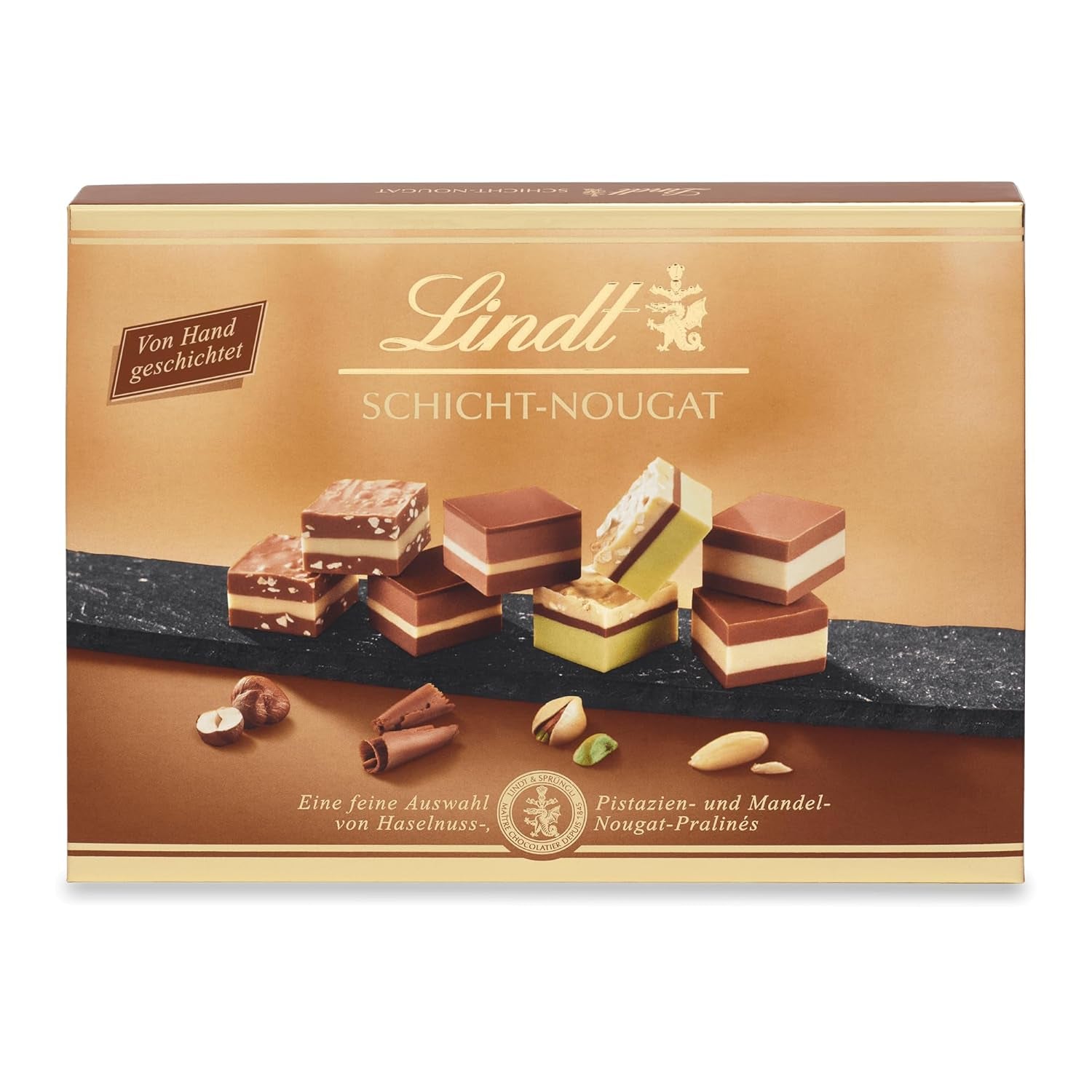 Lindt, Cutie de praline cu 12 specialități de turtă dulce cu migdale, alune și fistic, 125 grame Naty Shop Default Title