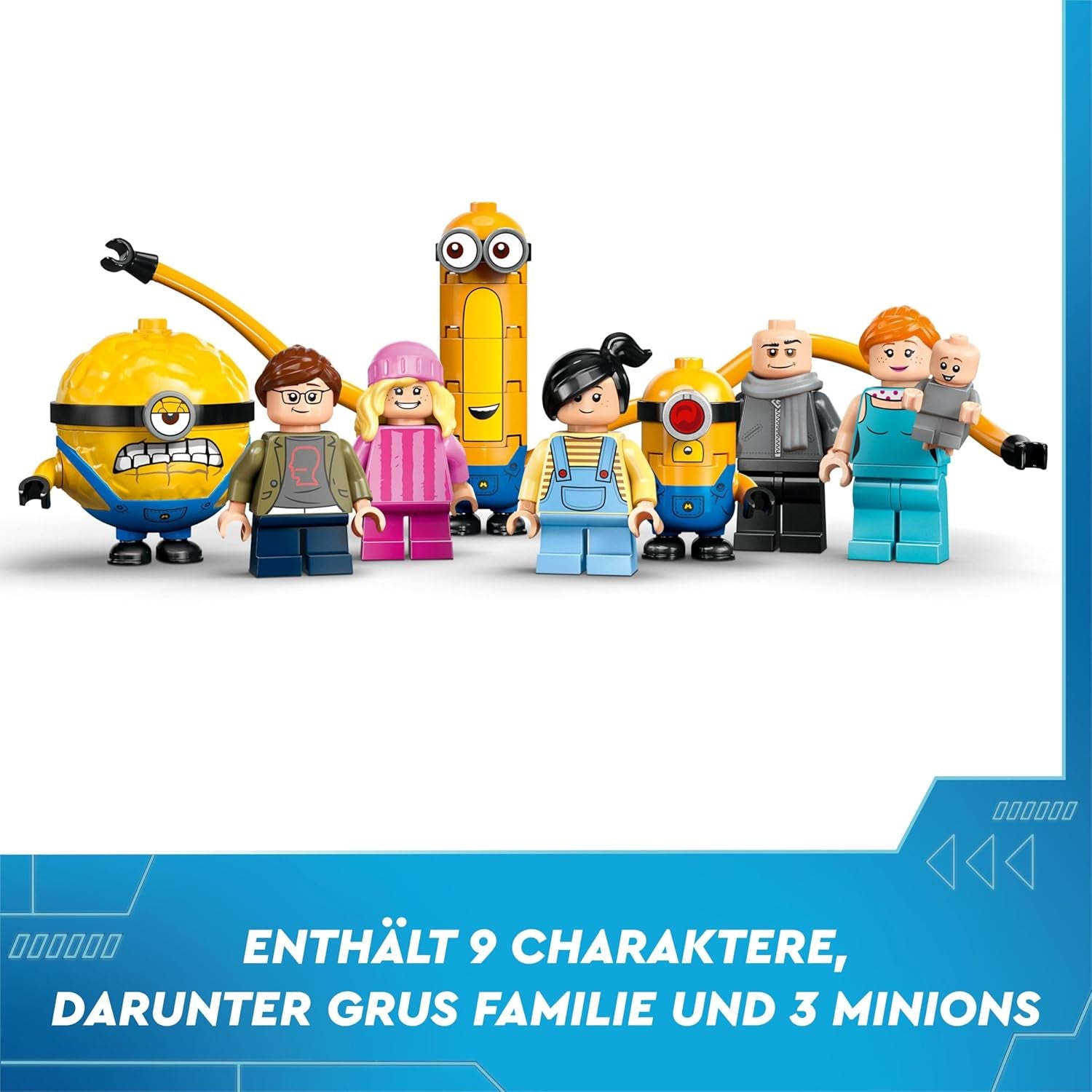 LEGO I - Semplicemente Incorreggibile 4 Villa della Famiglia di Gru e Minions I - Semplicemente Incorreggibile 4 Playset Film Giocattolo per Bambini Regalo per Ragazzi e Ragazze da 8 Anni in su 75583 Set da Costruzione Beuche den LEGO-Store