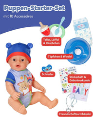 BABY Born Jonas - 43 cm große Babypuppe - 10 Funktionen inkl. Accessoires & Strampler - Funktioniert komplett ohne Batterien - Geeignet für Kinder ab 3 Jahren