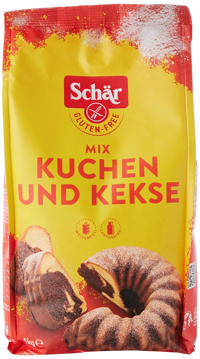 Mix C - Kuchen & Kekse Backmischung Glutenfrei 1Kg, 10Er Pack Mix per panificazione e cottura Naty Shop