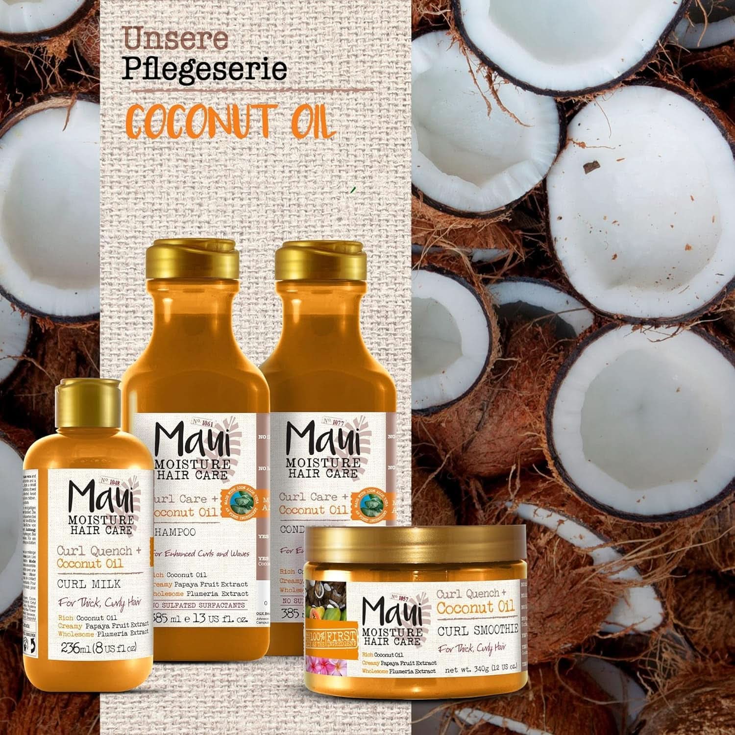 Maui Moisture Curl Quench + balsamo all'olio di cocco 385 ml Naty Shop Doccia e bagno