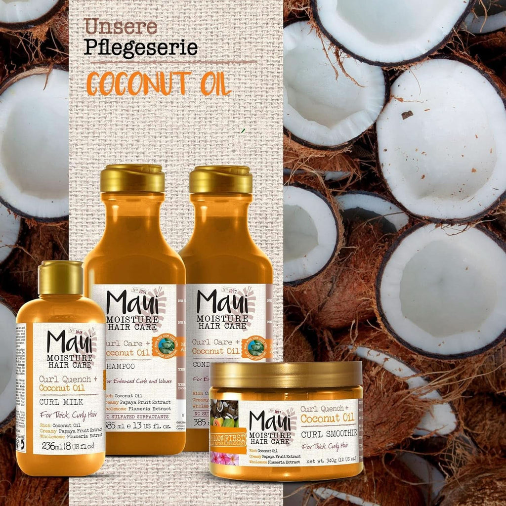 Maui Moisture Curl Quench + Coconut Oil, balsam, 385 ml Duș și baie Naty Shop