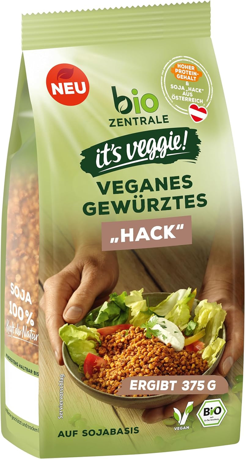 Biozentrale Bulgur in vaschetta con verdure e zenzero | 200 g perfetti per un pasto veloce da asporto | fonte di proteine ​​vegane | facile da preparare