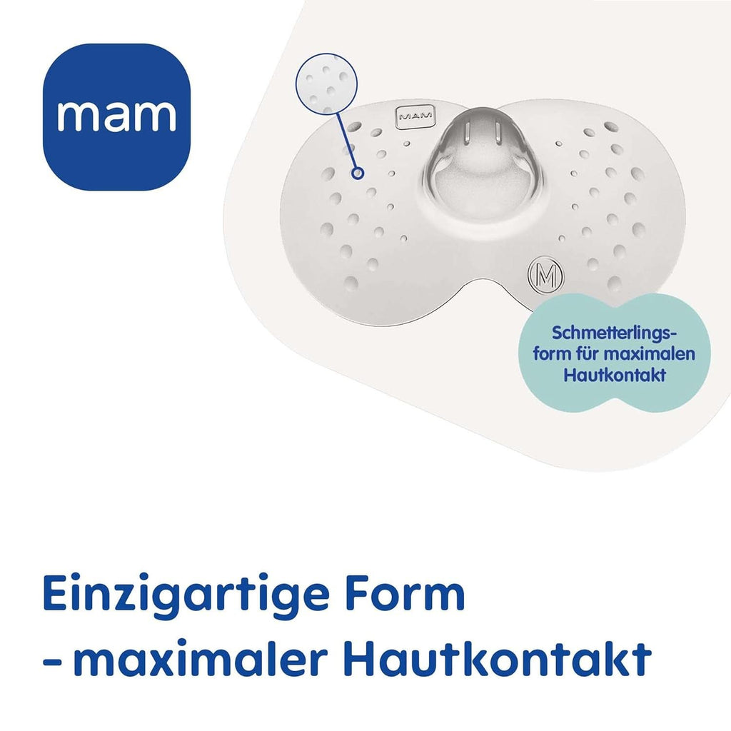 MAM Stillhütchen Größe L (Ø 23 Mm) Im 2Er-Set, Extra Weiche Brusthütchen Zum Schutz Beim Stillen, Brustwarzenschutz Für Maximalen Hautkontakt Zwischen Mutter Und Kind Accesorii Hrana si Alaptare Bebe Naty Shop