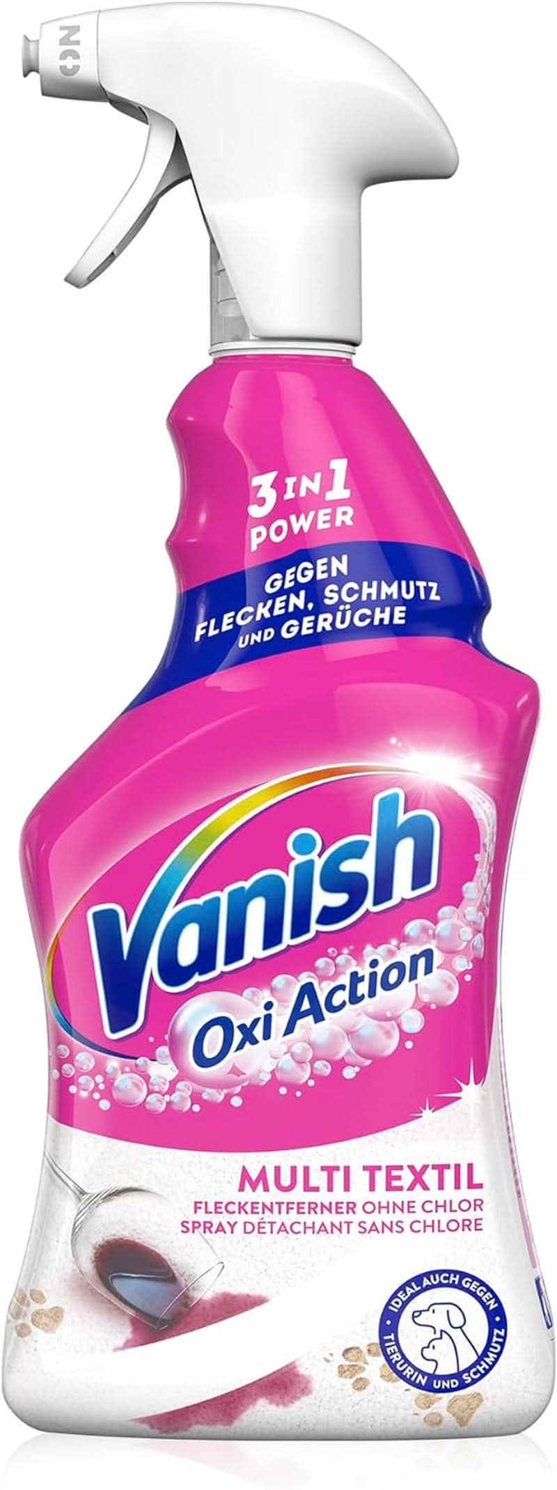 Vanish Oxi Action Multi - Smacchiatore Tessili Spray - 660 ml - Detergente tessile per tappeti e tappezzerie - contro sporco e odore di urina Naty Shop