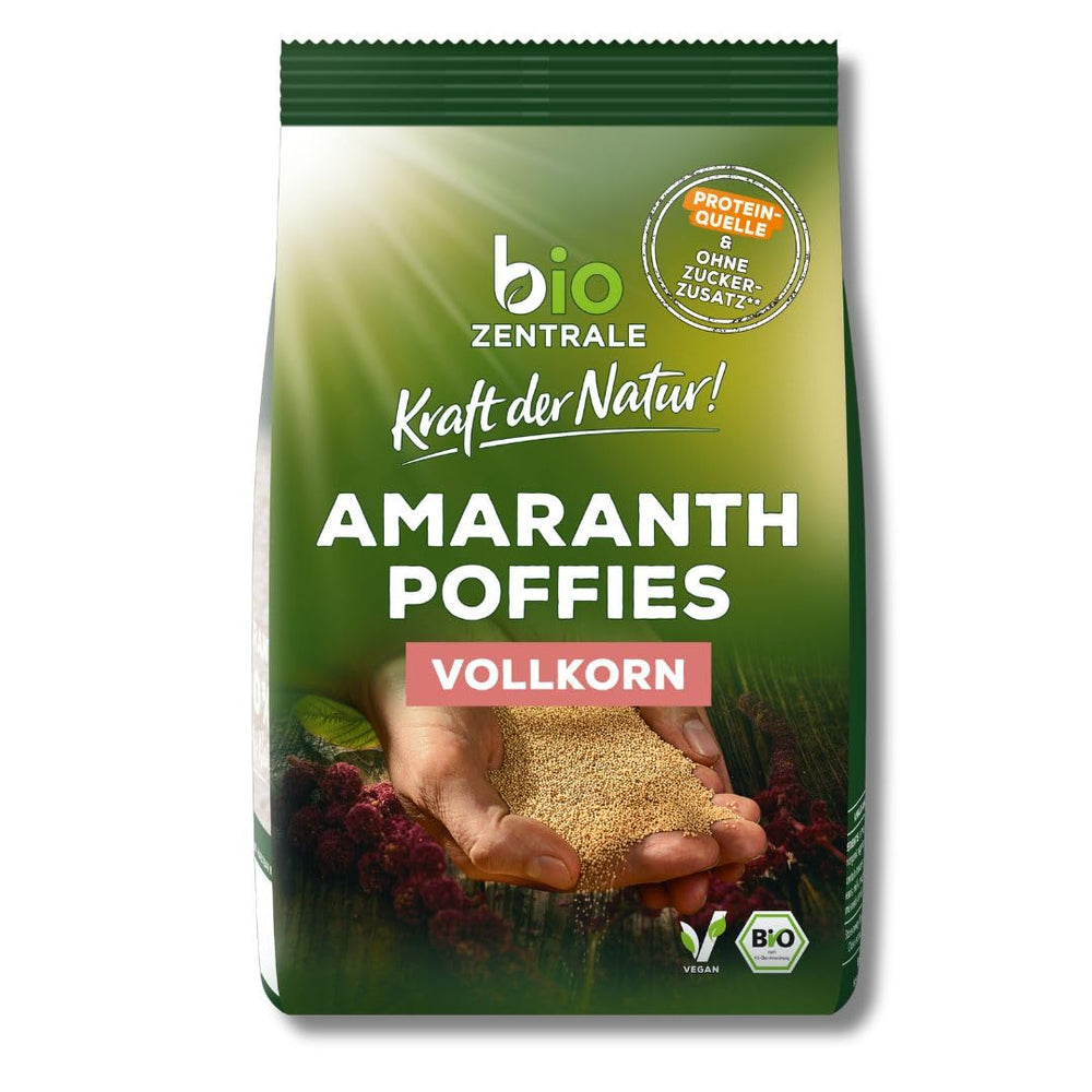 Bignè all'amaranto Biocentral | 125 g| vegano | piccoli granelli di amaranto espanso | fonte proteica | per muesli, yogurt e colorate ciotole per la colazione