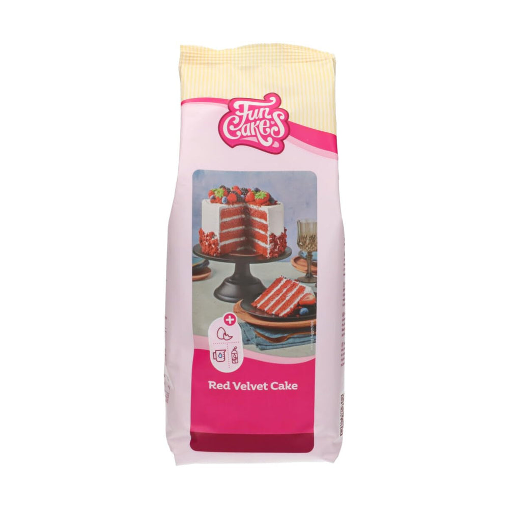 Funcakes Mix Für Red Velvet Cake: Einfach Zu Berübenender, Schön Weicher Und Flauschiger Kuchen Mit Leichtem Schokoladengeschmack, Auch Für Cupcakes Aus Rotem Samt Geeignet, Halal. 500 G. Miscela per panificazione e cottura Naty Shop 1 Kg (Confezione 1Er)