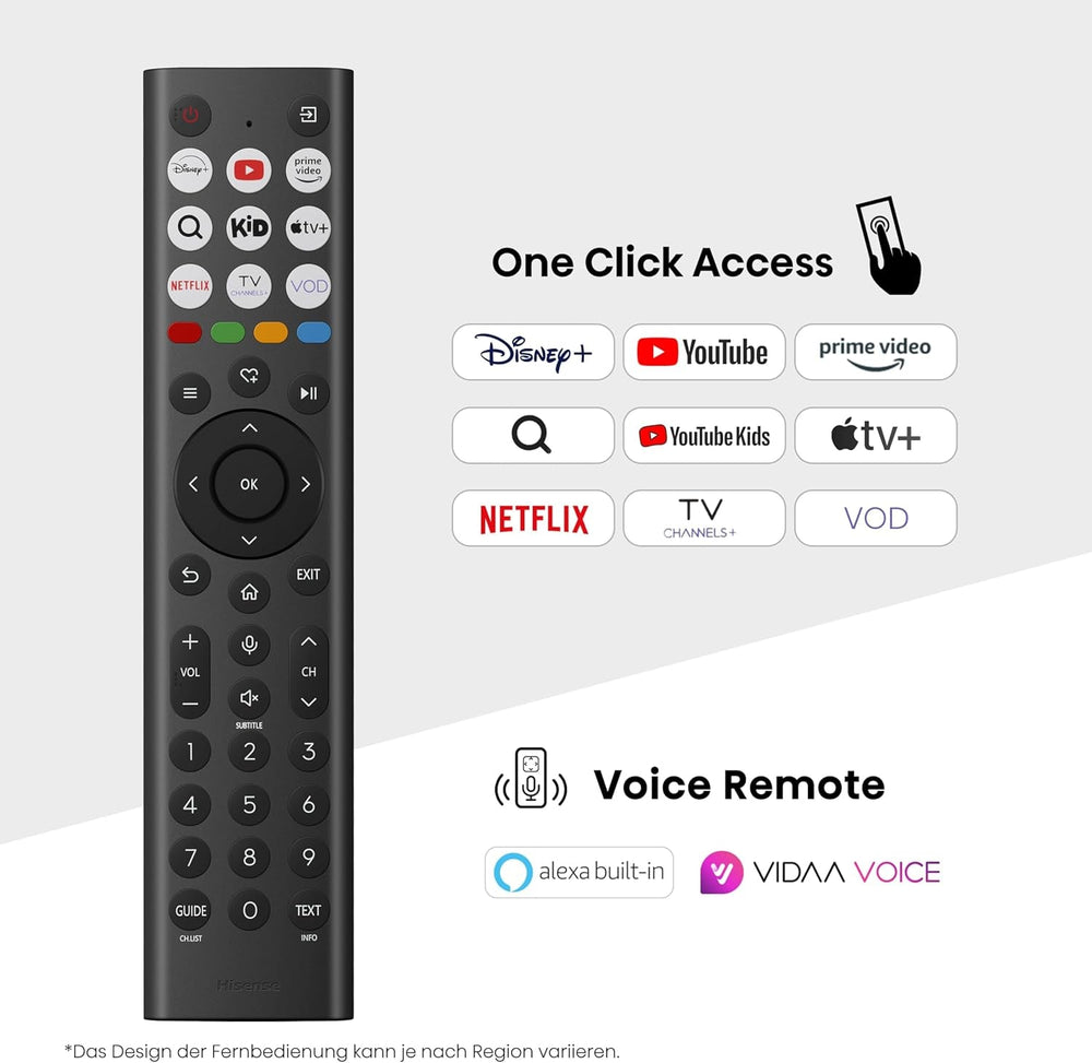 Televizor Hisense 55A85Q 139 cm (55 inch), Smart TV OLED 4K UHD, 120 Hz, HDMI 2.1, Mod Joc Pro, AMD FreeSync Premium, Dolby Vision IQ și Atmos, Bluetooth, Alexa încorporată, Negru, [2025]