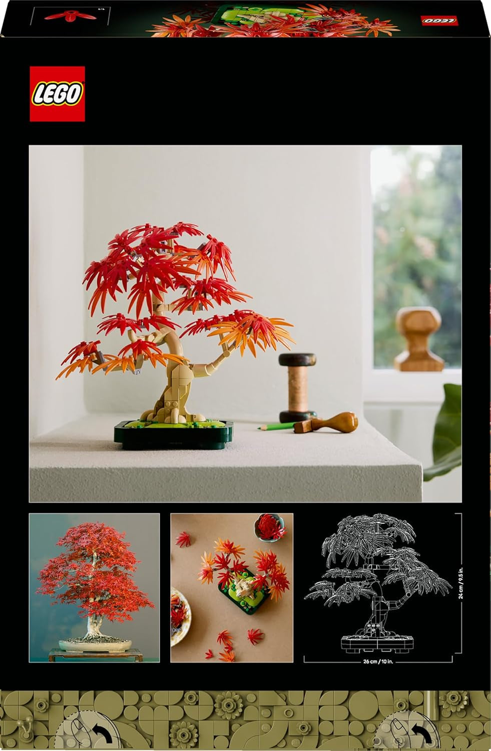 LEGO Botanicals Acero rosso giapponese - Albero bonsai - Kit di piante artificiali con foglie rosse e arancioni, più ciotola - Decorazioni per la casa - Idea regalo per adulti - 10348 Set di costruzione Besuche den LEGO-Store