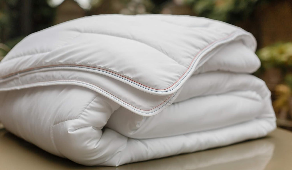 COLAS NORMAND Plapumă din bumbac Percale, 260 X 240 cm, de înaltă calitate, 100% bumbac Percale, moale și confortabil, durabil, finisaj fin, fabricat în Franța, alb Plapumi si pilote Naty Shop