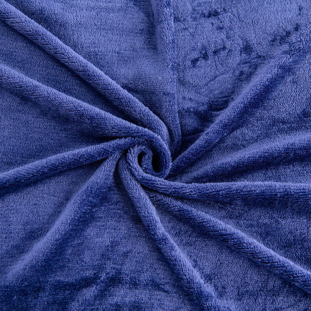 Coperta in pile Kono Sherpa, 150 X 200 cm, Morbida, accogliente, soffice, reversibile, microfibra, coperte fisse per letto, divano, divano (Blu navy, matrimoniale/matrimoniale) Letti e coperte Besuche den KONO-Store