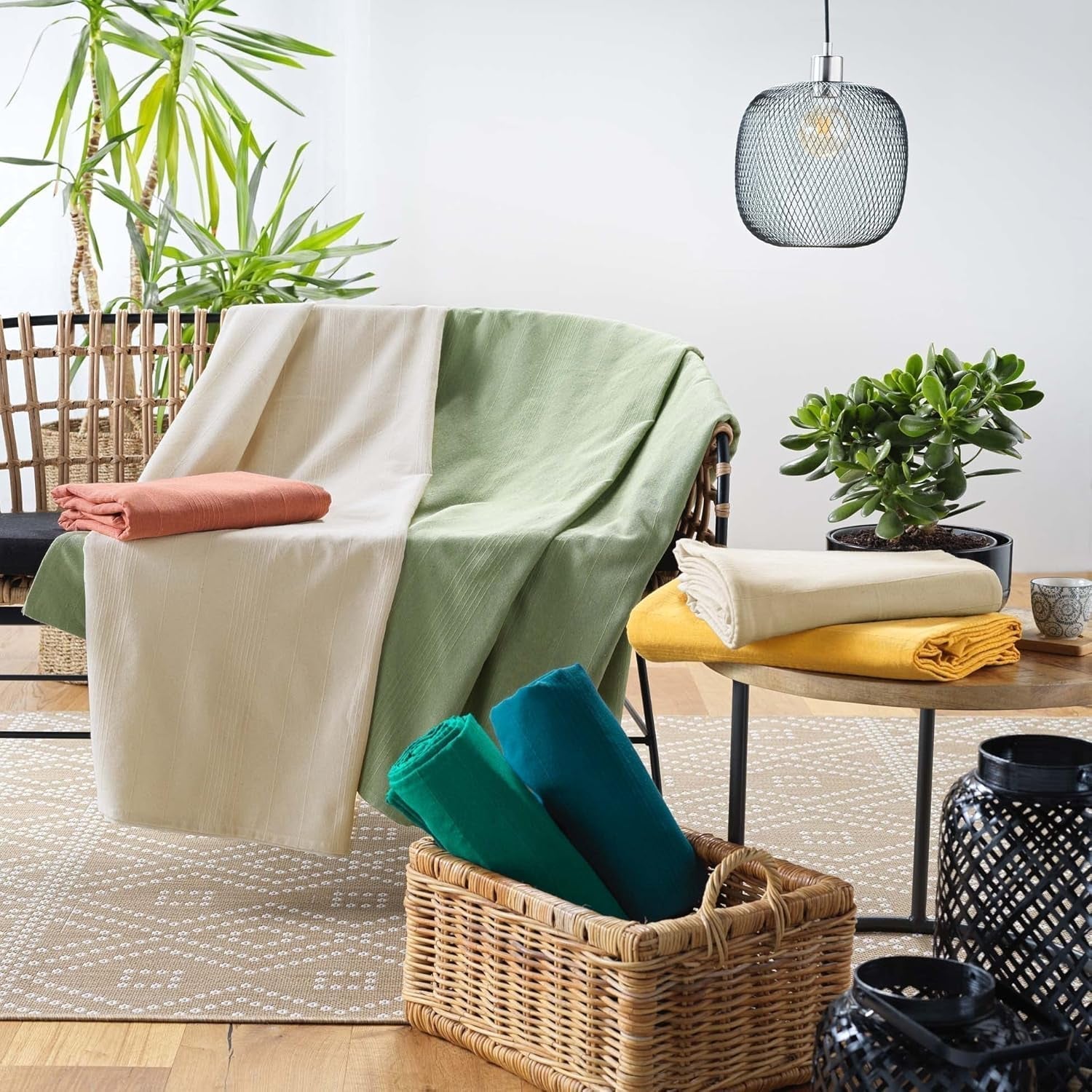 Douceur D'Intérieur, Pătură (220 X 240 Cm) Lucile Curry, Polycotton, Unicolor Paturi si Cuverturi Douceur d'IntÃ©rieur