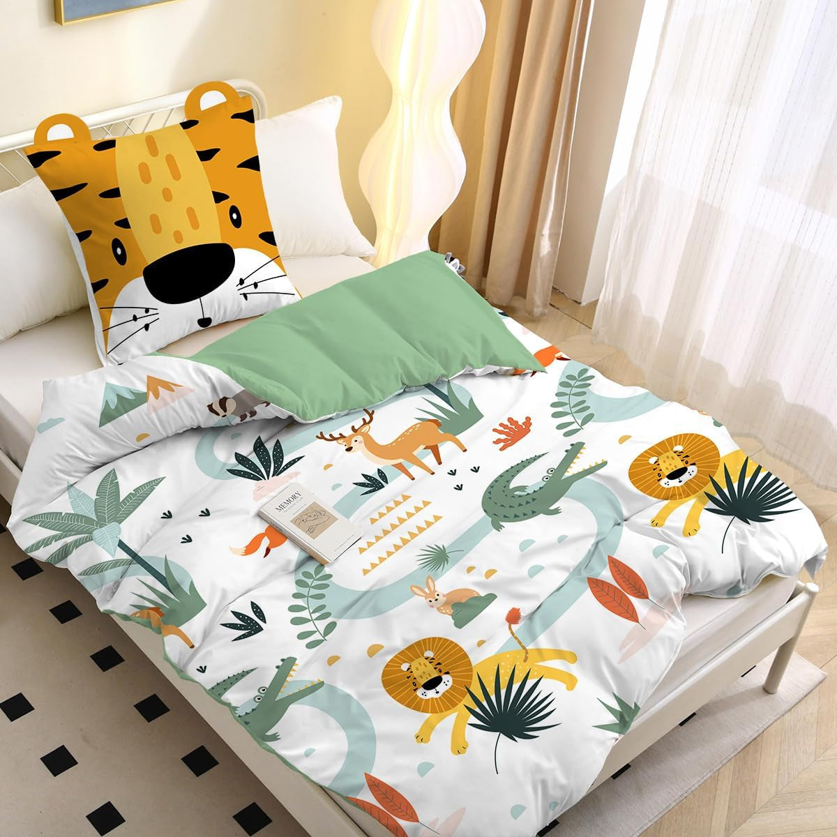Biancheria da letto 3D in microfibra, animali, biancheria da letto unisex - bambini Naty Shop