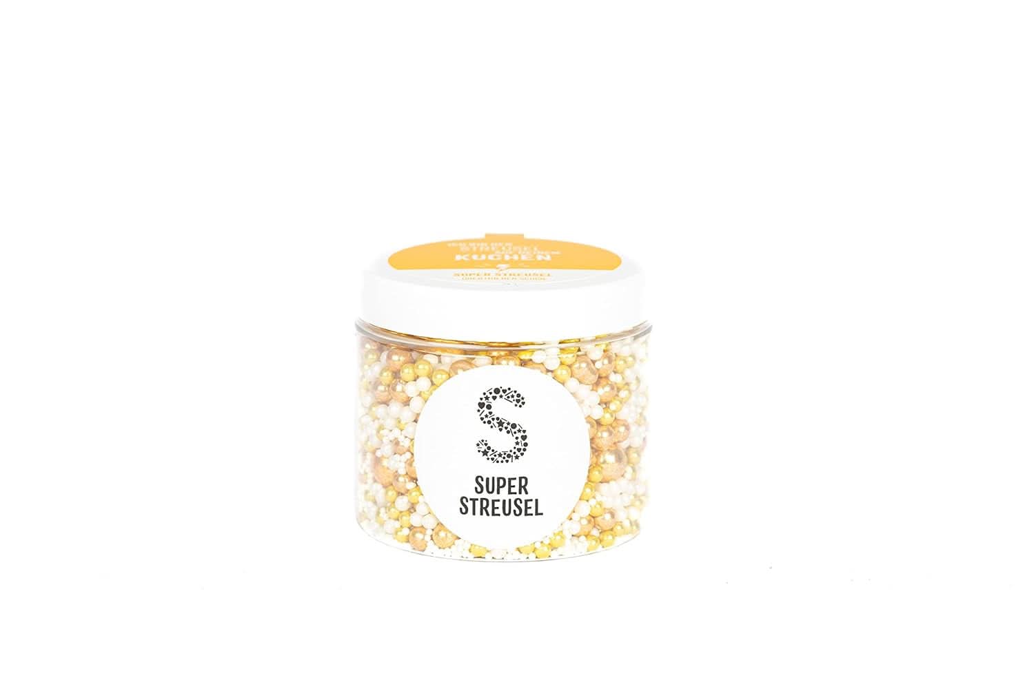 Super Streusel Gold Glimmer, confettini a tema natalizio, confettini da 180 grammi Naty Shop