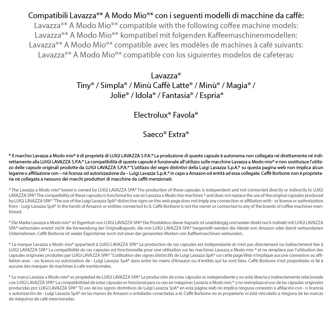 Caffè Borbone Kaffee Kapseln Don Carlo, Blaue Mischung - 100 stück - Kompatibel mit Kaffeemaschinen der Marke Lavazza®* A Modo Mio®*