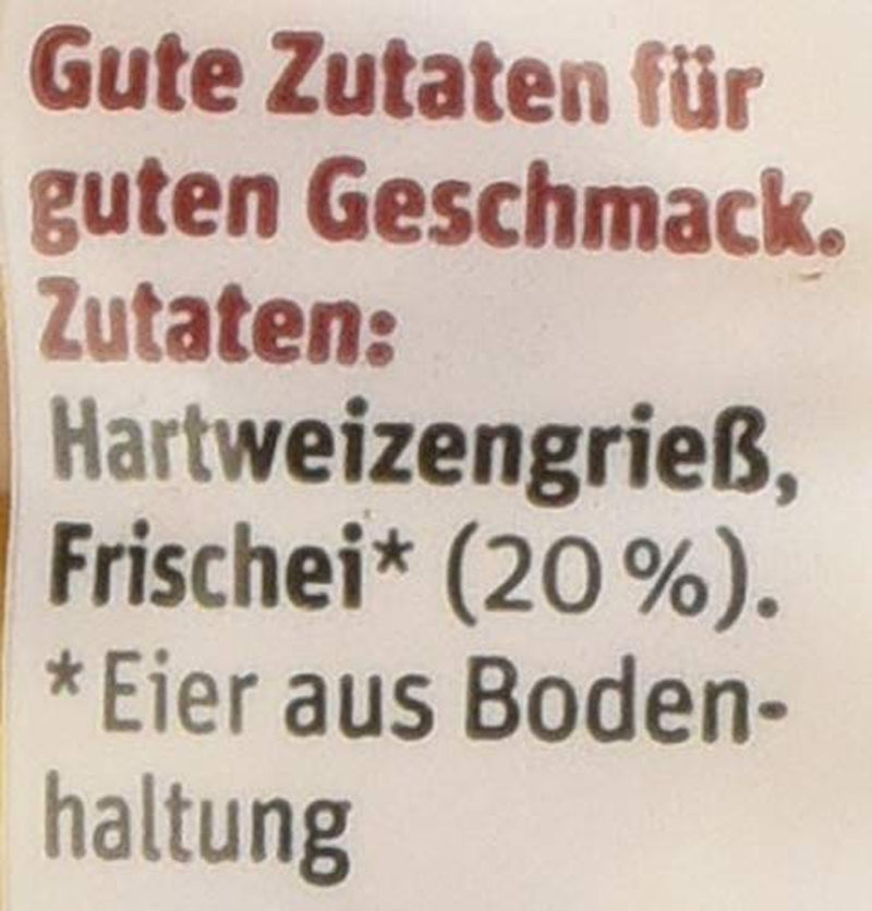 tegut... Gusci di pasta all'uovo, 1 x 250 g