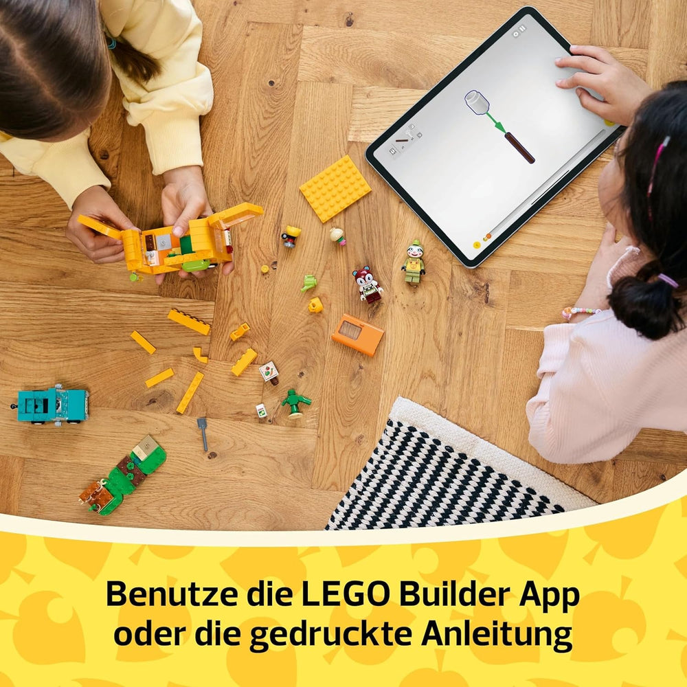LEGO Animal Crossing Gerds Wohnwagen & Gärtnerei, Bauset für Rollenspiele, Spielzeug Auto für Kinder, Geschenk für Mädchen und Jungen ab 7 Jahren, Videospiel Spielzeug mit Tierfiguren 77054