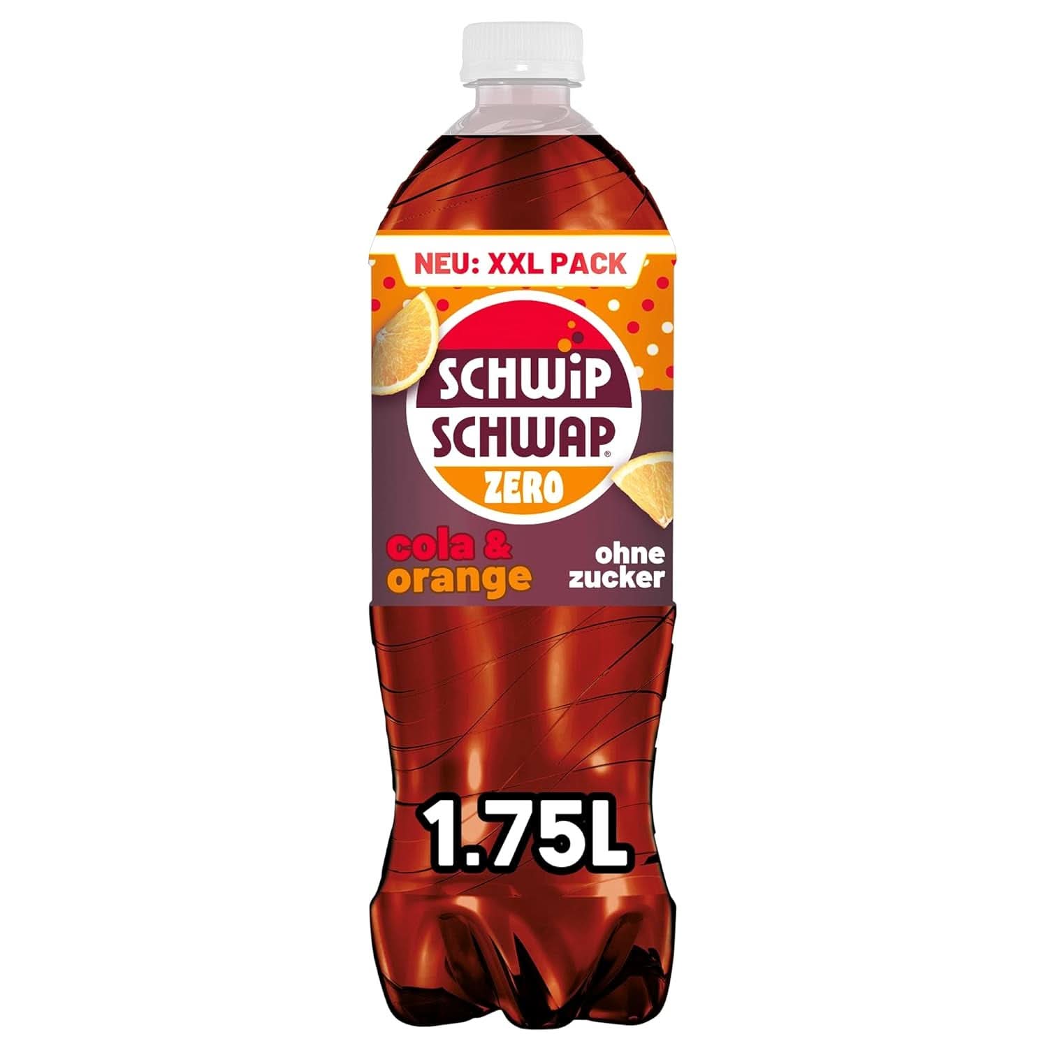 SCHWIPSCHWAP ZERO - PACK XXL - Bevanda analcolica alla cola con caffeina e arancia, set 6 x 1,75 litri Naty Shop