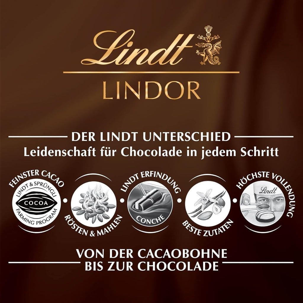 Lindt Chocolate LINDOR Balls White, 500 grame Bomboane de Ciocolata Naty Shop