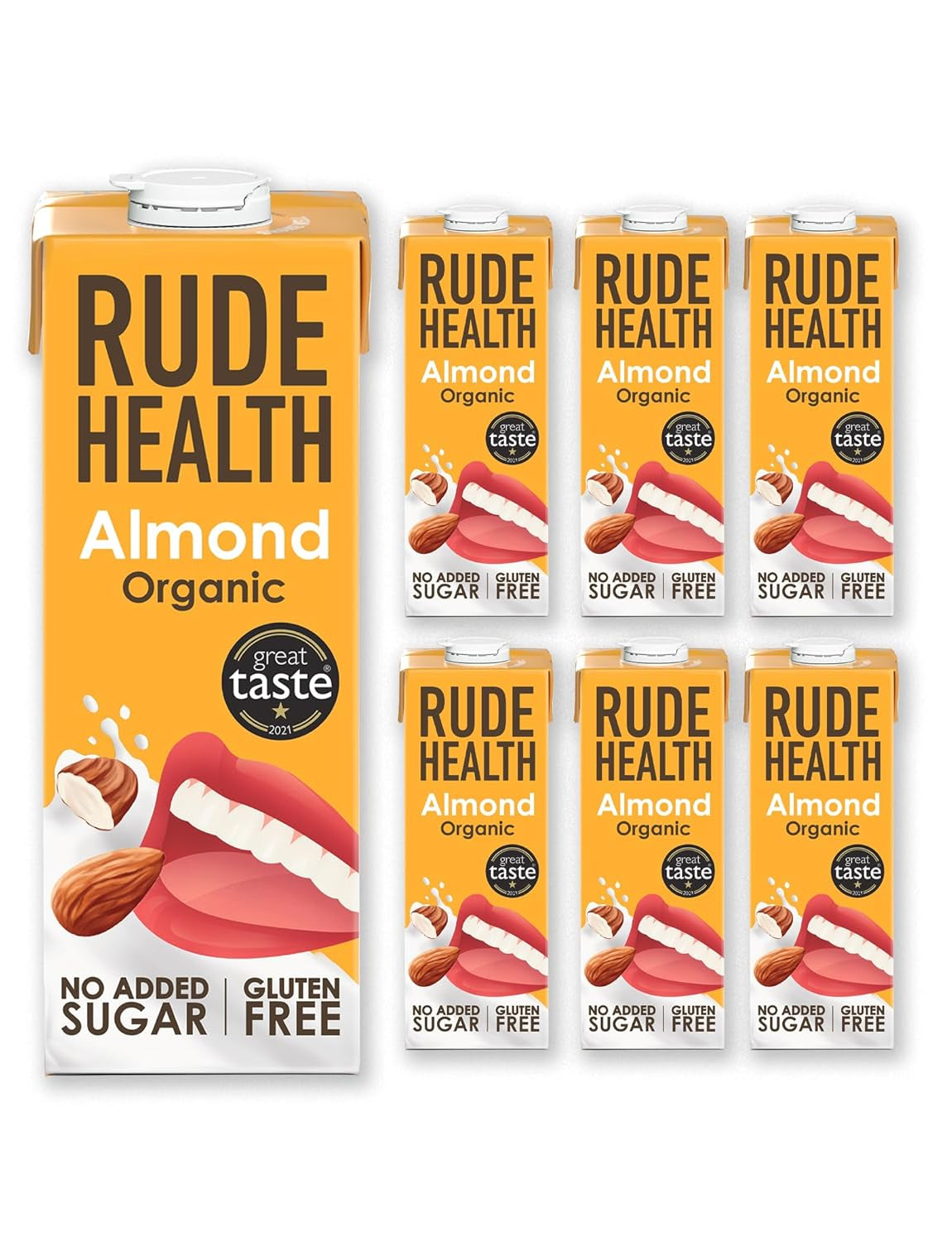 Rude Health 6 x 1 litro Bio-Cashew-Drink, 100% naturale Bio-Getränk, glutenfrei, ungesüßt, preisgekrönt, gesund & vegan, 100% recycelbare Verpackung