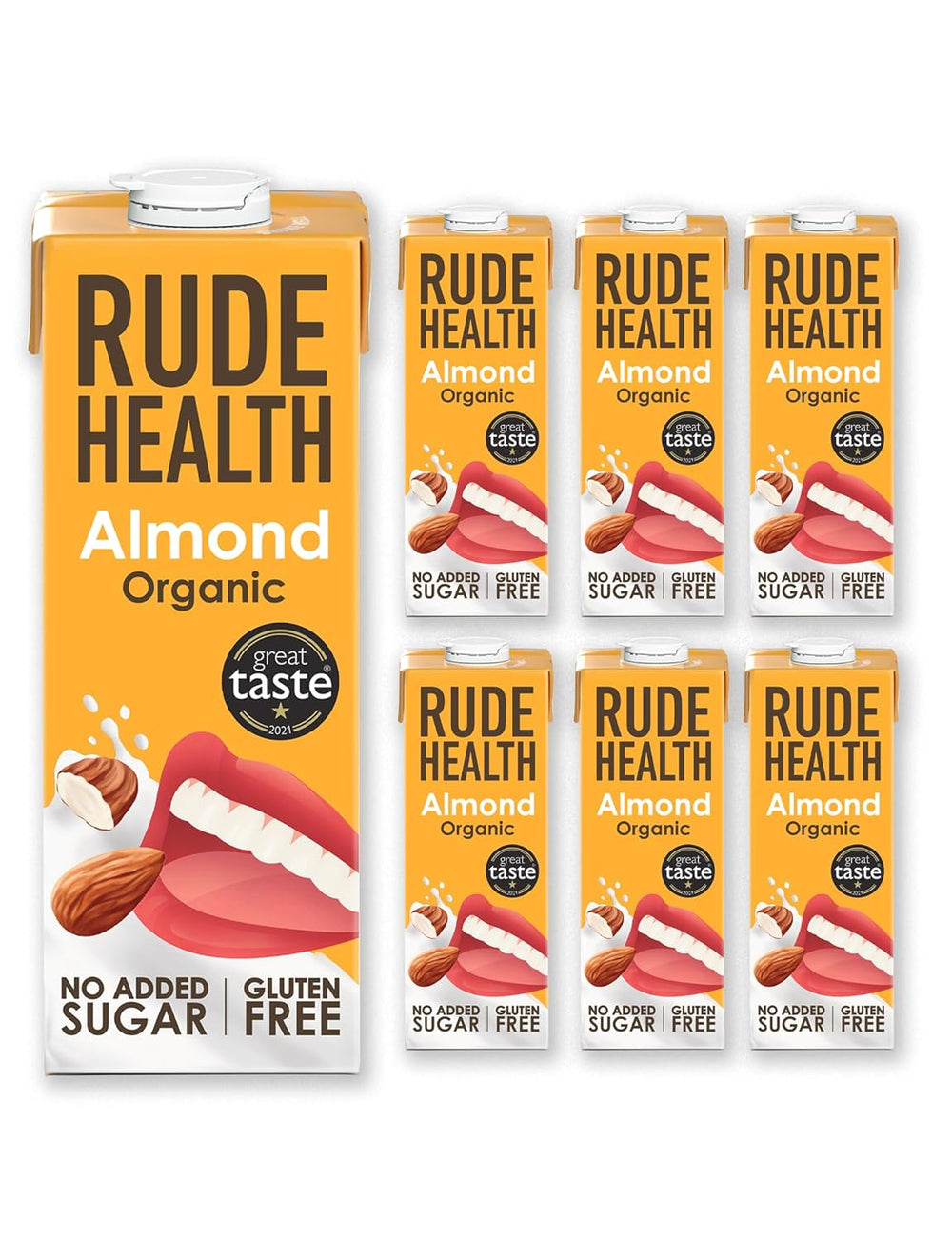 Rude Health 6 x 1 litro Bio-Cashew-Drink, 100% naturale Bio-Getränk, glutenfrei, ungesüßt, preisgekrönt, gesund & vegan, 100% recycelbare Verpackung