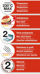 52022HGNA Rossana 2.0, stampo per budino 22 cm, acciaio con rivestimento antiaderente, colore rosso/grigio, acciaio inox Stampi e teglie Naty Shop